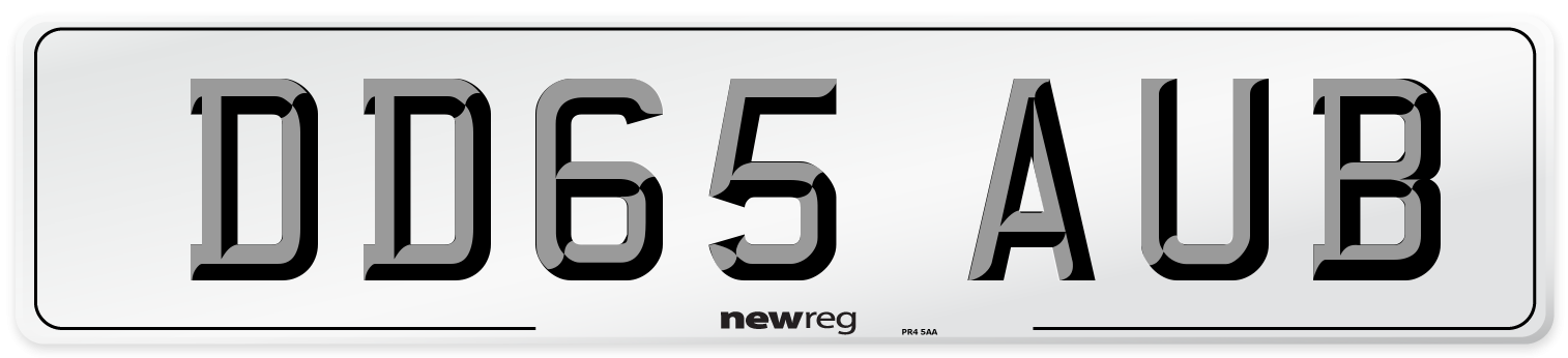 DD65 AUB Number Plate from New Reg
